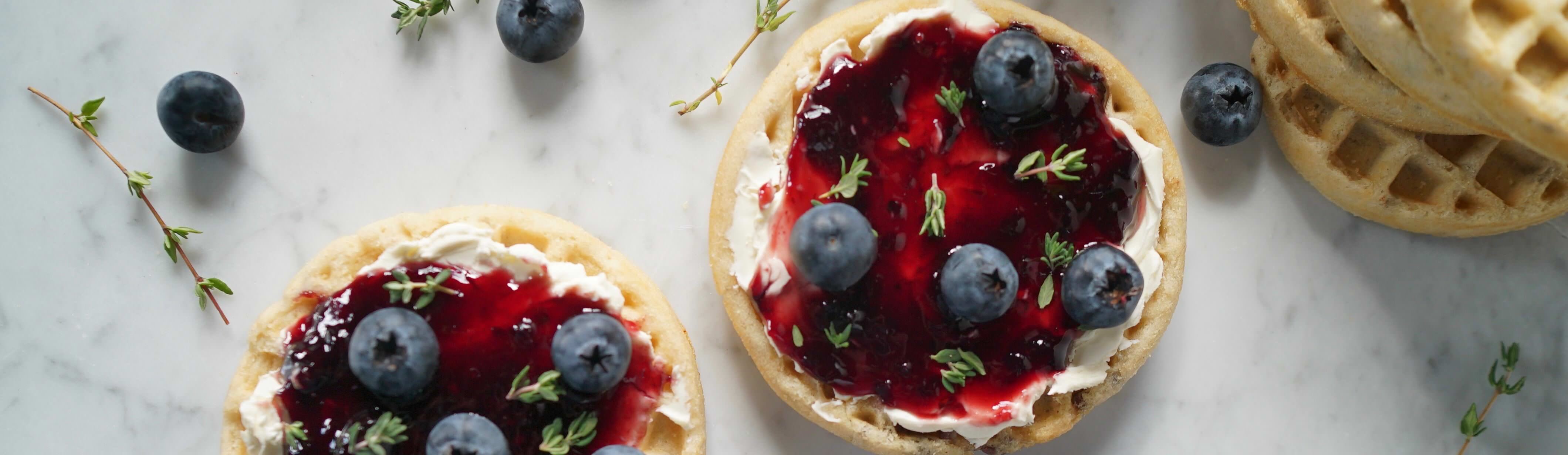 Blueberry and Cream Cheese Waffle