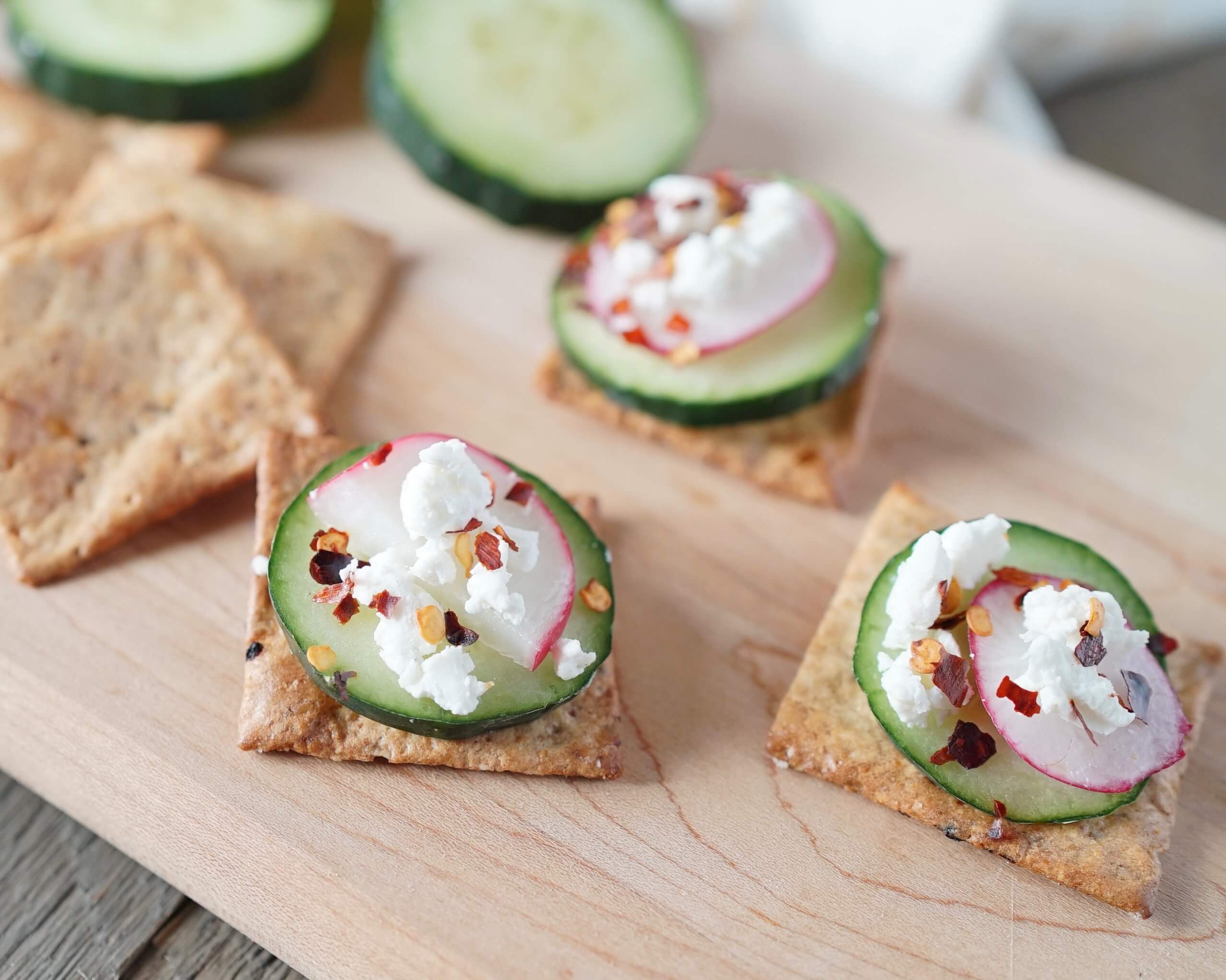 Cucumber and Radish Crackers