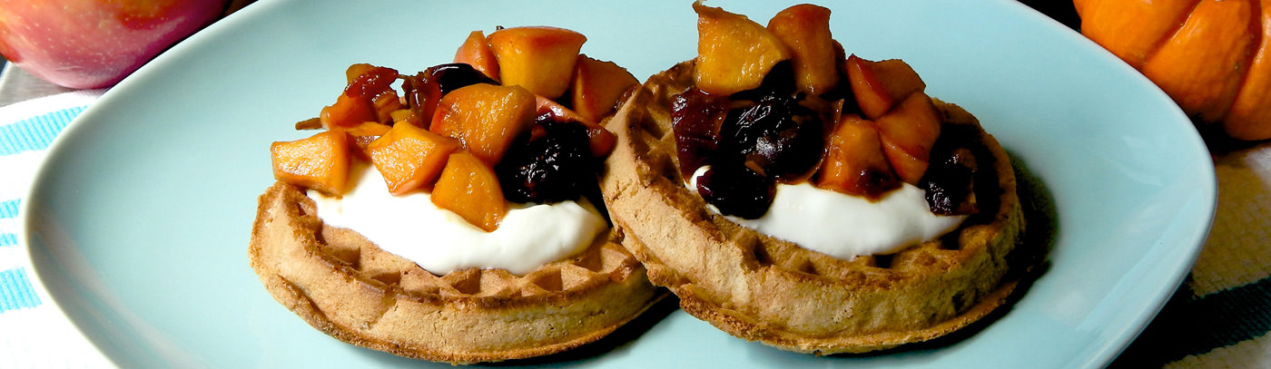 Fall Harvest Fruit Waffles