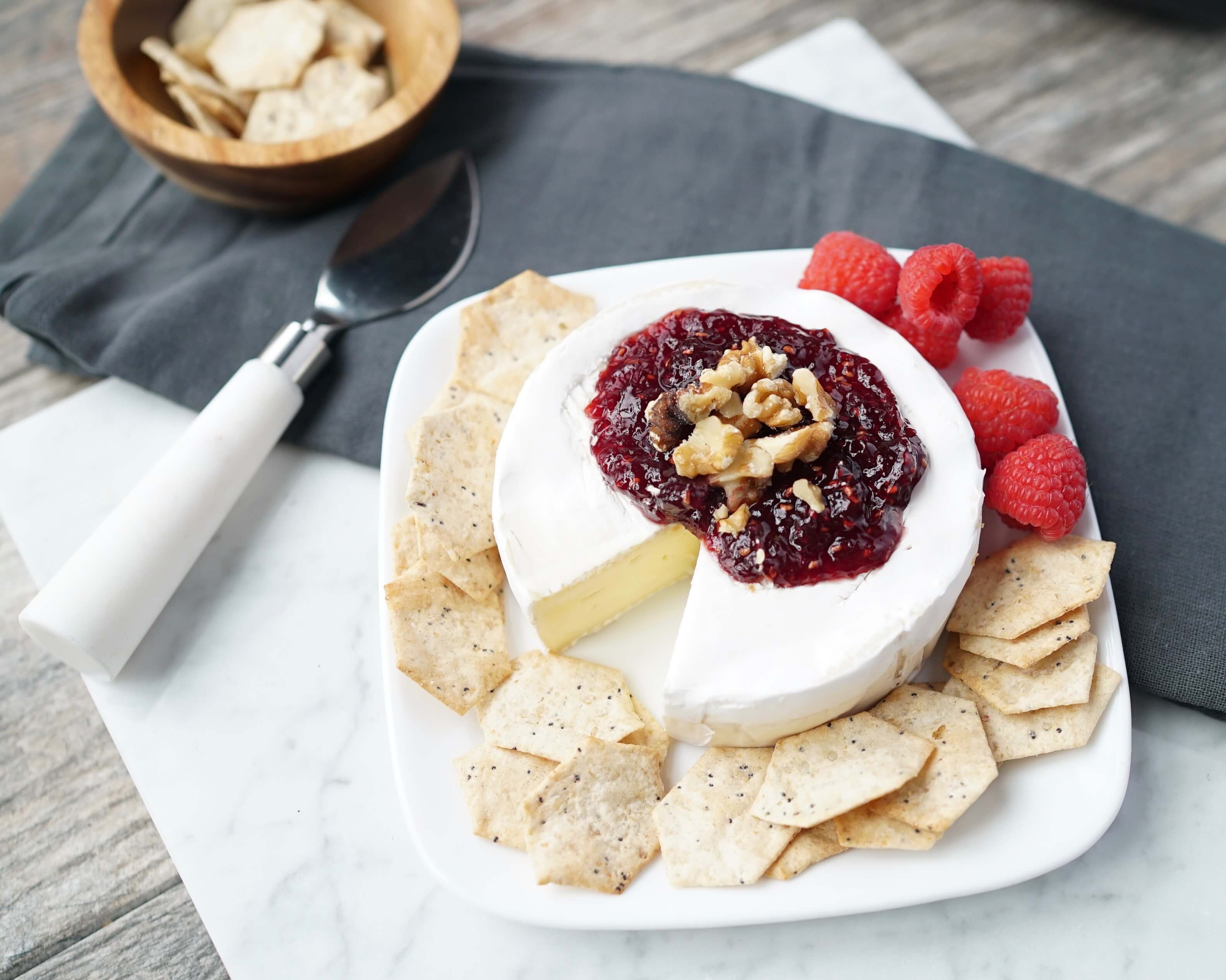 Lots of Everything Crackers and Brie
