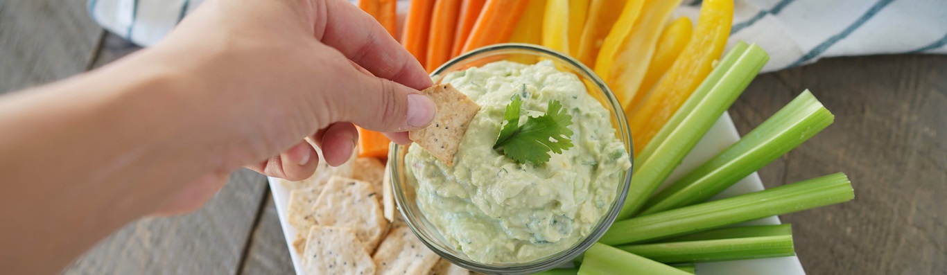 Lots of Everything Crackers and Dip