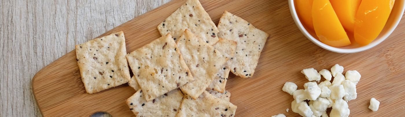 Peaches & Blue Cheese Crackers