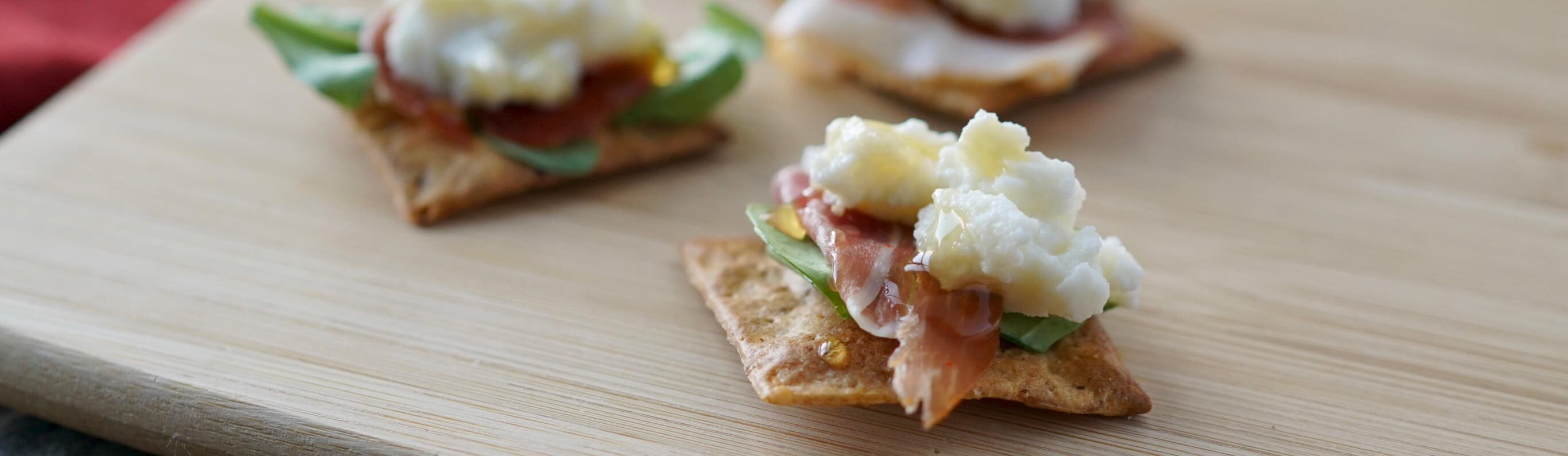 Prosciutto & Ricotta Crackers
