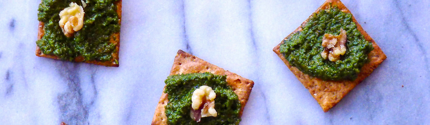 Say Cheese! Pesto Bruschetta